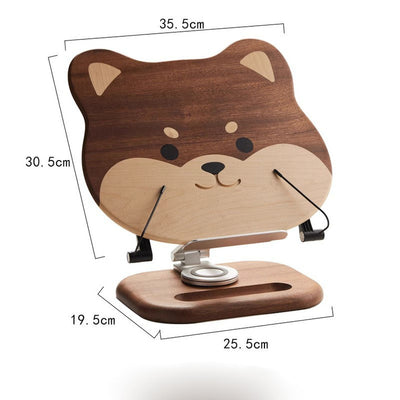 Portable Solid Wood Reading Stand for Students Heightening Support for Reading for Picture Books Tablets Portable Notebooks