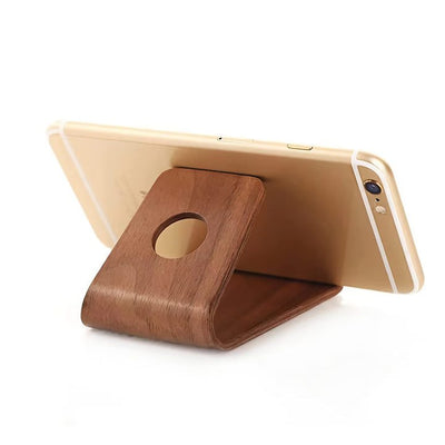 Universal Non-Slip Stable Wooden Phone Stand Desktop Drawer Organizer iPhone 13 Galaxy iPad Tablets Facetime Mobile