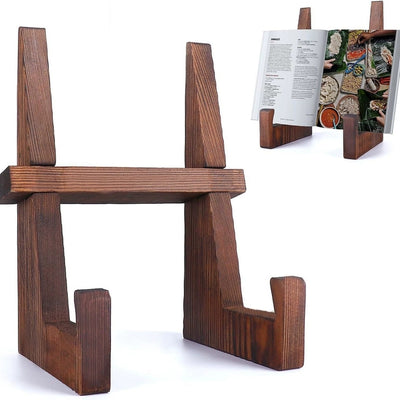 Rustic Wooden Plate Stand Storage Rack Table Top Decorative Items for Displaying Pictures Easels