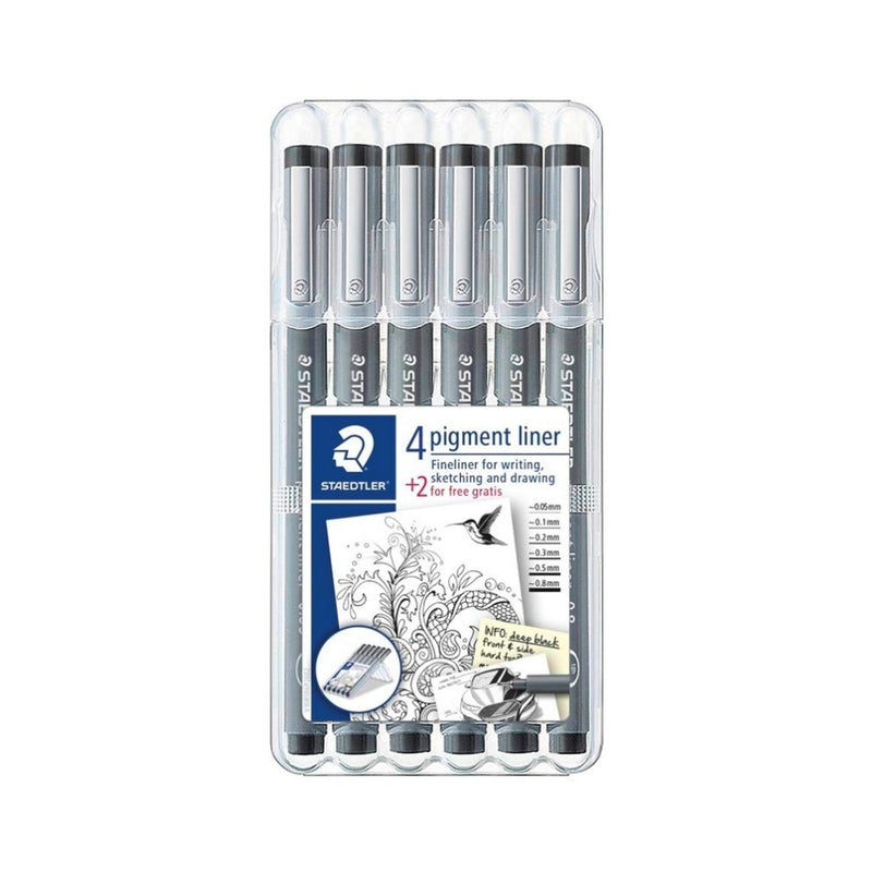 Pigment Liner Fiberpenner STAEDTLER (6-PK)