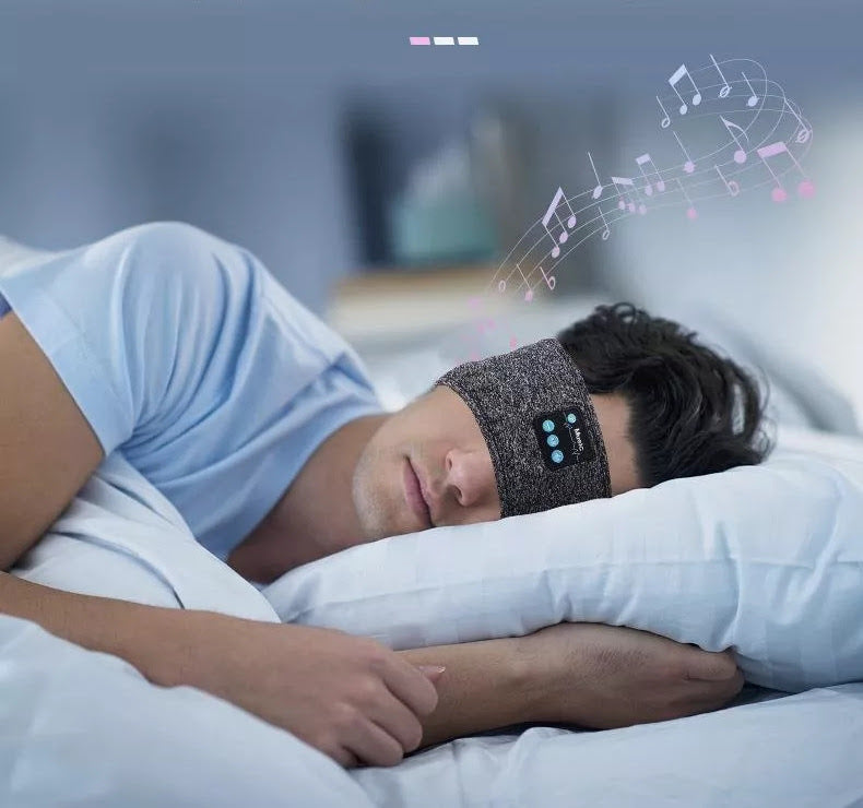 Sovemaske med Bluetooth-hodetelefoner